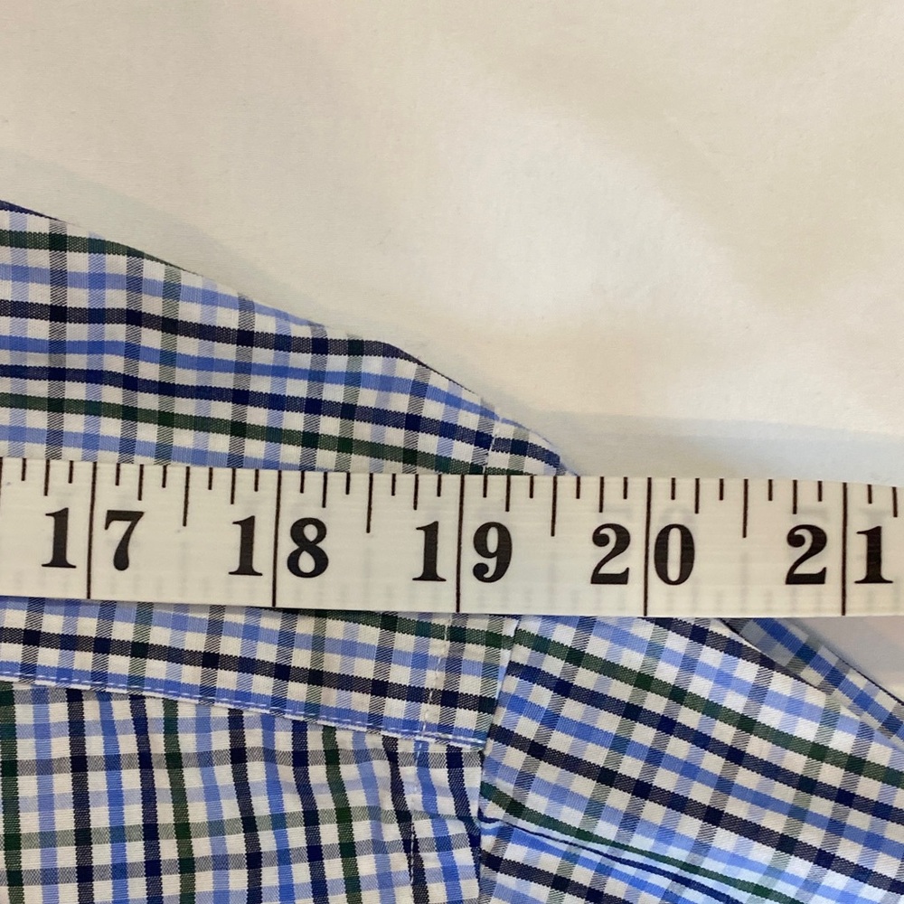 Tommy Hilfiger Blue Gingham Cotton‎ Dress Shirt Office US L - Picture 15 of 16